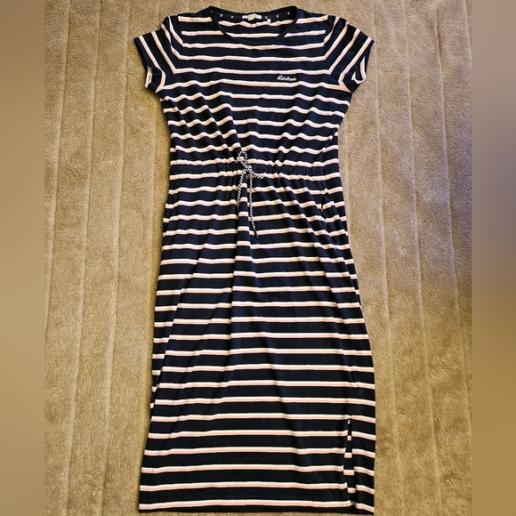Barbour Striped Bayside Drawcord-Waist Midi Dress - Picture 4 of 13